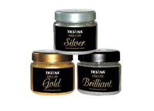 Блескообразующие пигменты Ticiana Deluxe: Brilliant, Silver, Gold